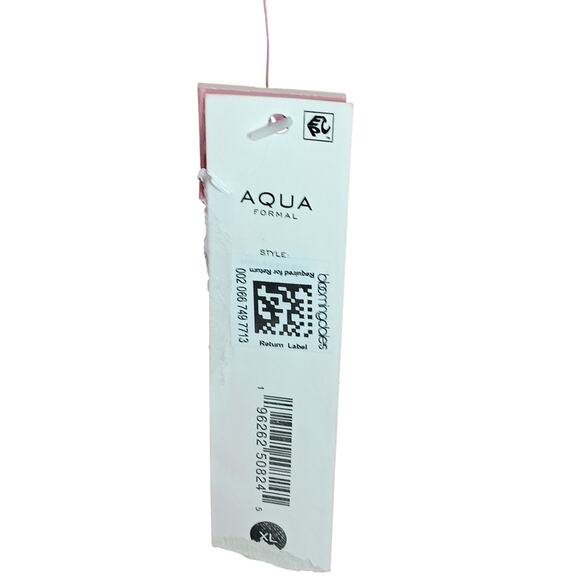 New Aqua Formal Red Ruched One Shoulder Draped Dress Women’s XL Cocktail Evening - Picture 11 of 12